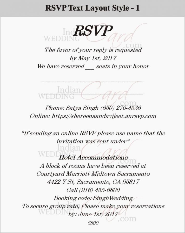 How To Respond To a Wedding RSVP Card Indian Wedding Card's Blog